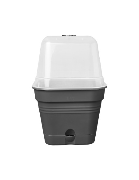 Huerto Urbano Cuadrado Allin1 20 Negro | Cultivo Interior Fácil y Elegante

