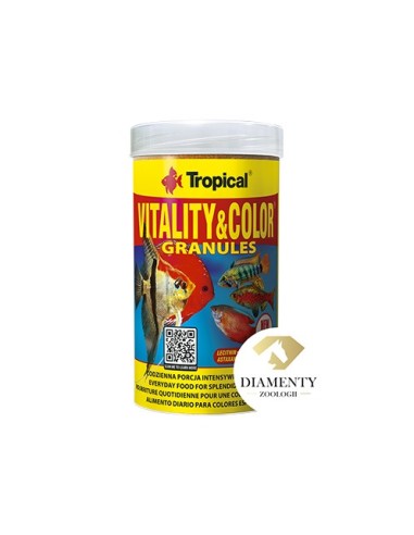 VITALITY & COLOR GRANULAT 250ML Alimento para Peces Tropicales Realza Color y Vitalidad