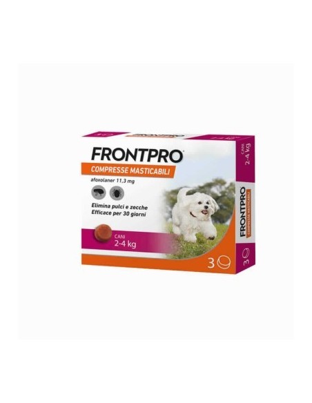FrontPro Antiparasitario perros pequeños 2 a 4 kg 3 comprimidos protección eficaz