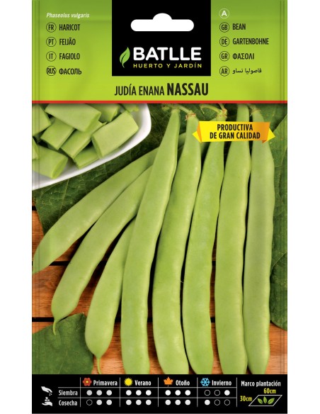 SEMILLA JUDIA ENANA NASSAU 250GR BATLLE