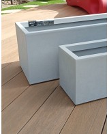 Jardinera Basalt 100x40x44 cm Gris Claro - Moderna y Elegante para Interiores y Exteriores | Endanea Garden