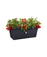 Jardinera G.B. Rectangular XXL 60 cm Negro | Maceta Moderna y Funcional para Jardín y Terraza | Endanea Garden
