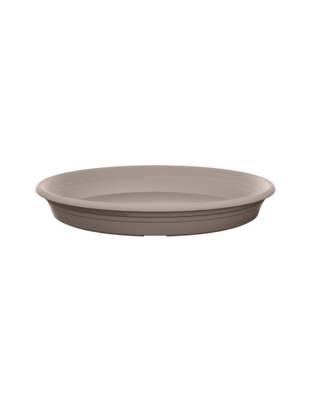 Plato Universal Redondo Warm Taupe 44cm - Estilo y Protección para Macetas | Endanea Garden
