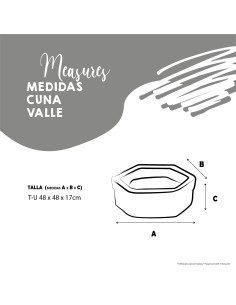 YAGU CUNA ROYAL VICHY NEGRO T-U 48X48X17CM 2