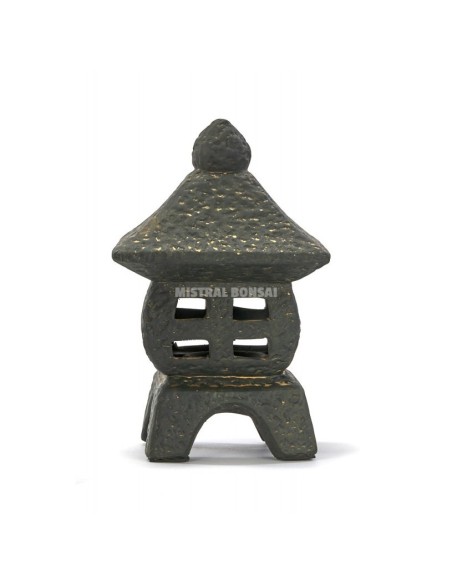 Linterna Volcánica S 14x14x24 cm Mistral | Decoración Japonesa Zen | Endanea Garden

