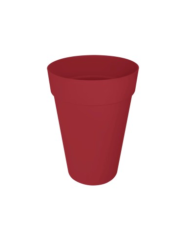 Maceta Redonda Alta Theatre Roja 35cm - Elegancia y Color para tu Espacio | Endanea Garden