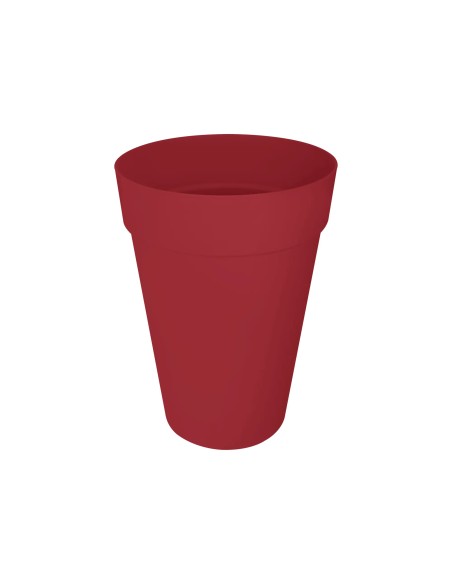 Maceta Redonda Alta Theatre Roja 35cm - Elegancia y Color para tu Espacio | Endanea Garden