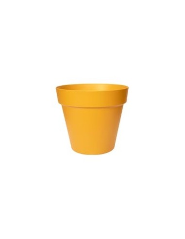 Maceta Paris 18 cm Mostaza - Moderna, Funcional y Duradera para Plantas en Interiores y Exteriores