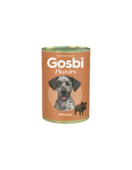 GOSBI Plaisirs Wild Boar 400g  Alimento Húmedo Natural para Perros con Carne de Jabalí