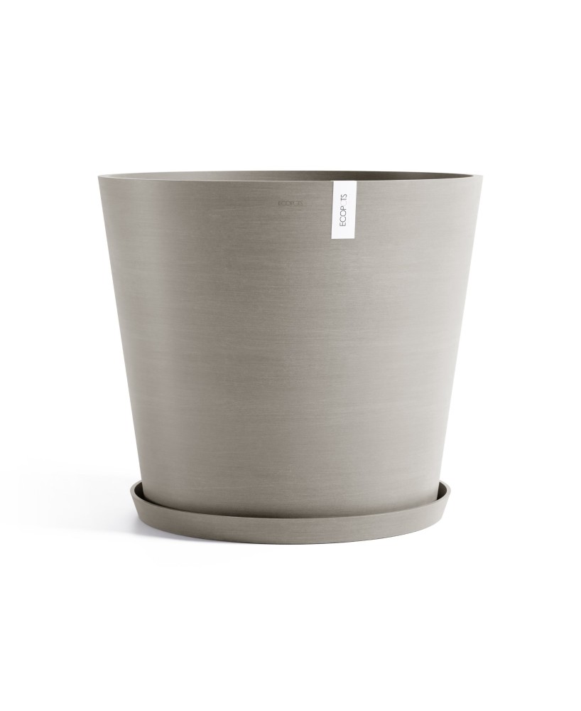 Maceta Amsterdam 70 cm Taupe  Maceta Grande de Plástico para Interior y Exterior

