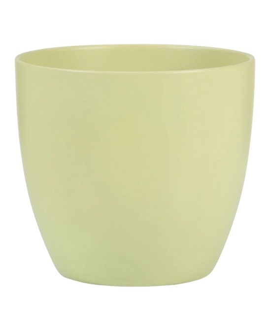 Maceta Cache Verde Claro 920/11 Cerámica  Elegancia y Frescura para Interiores | Endanea Garden

