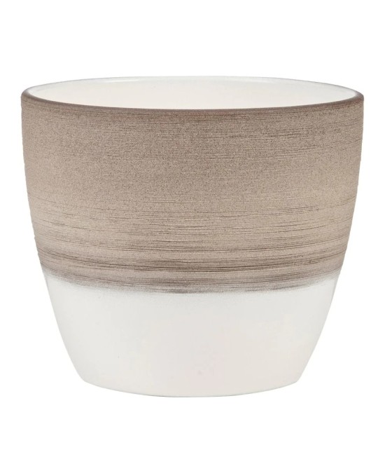 Maceta Cache Espresso Crema 950/11 | Maceta de Cerámica Elegante para Interiores


