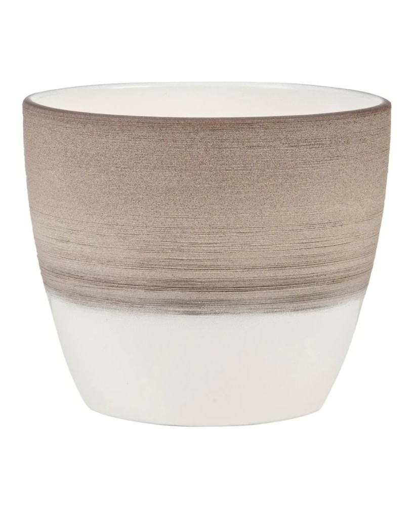 Maceta Cache Espresso Crema 950/11 | Maceta de Cerámica Elegante para Interiores

