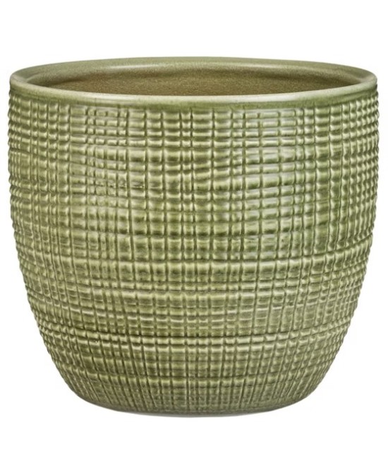 Maceta Cache Menta 22cm  Elegante maceta de cerámica para interior

