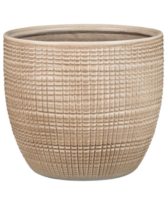 Maceta Cache Canela 14cm  Elegante cachepot de cerámica para interiores

