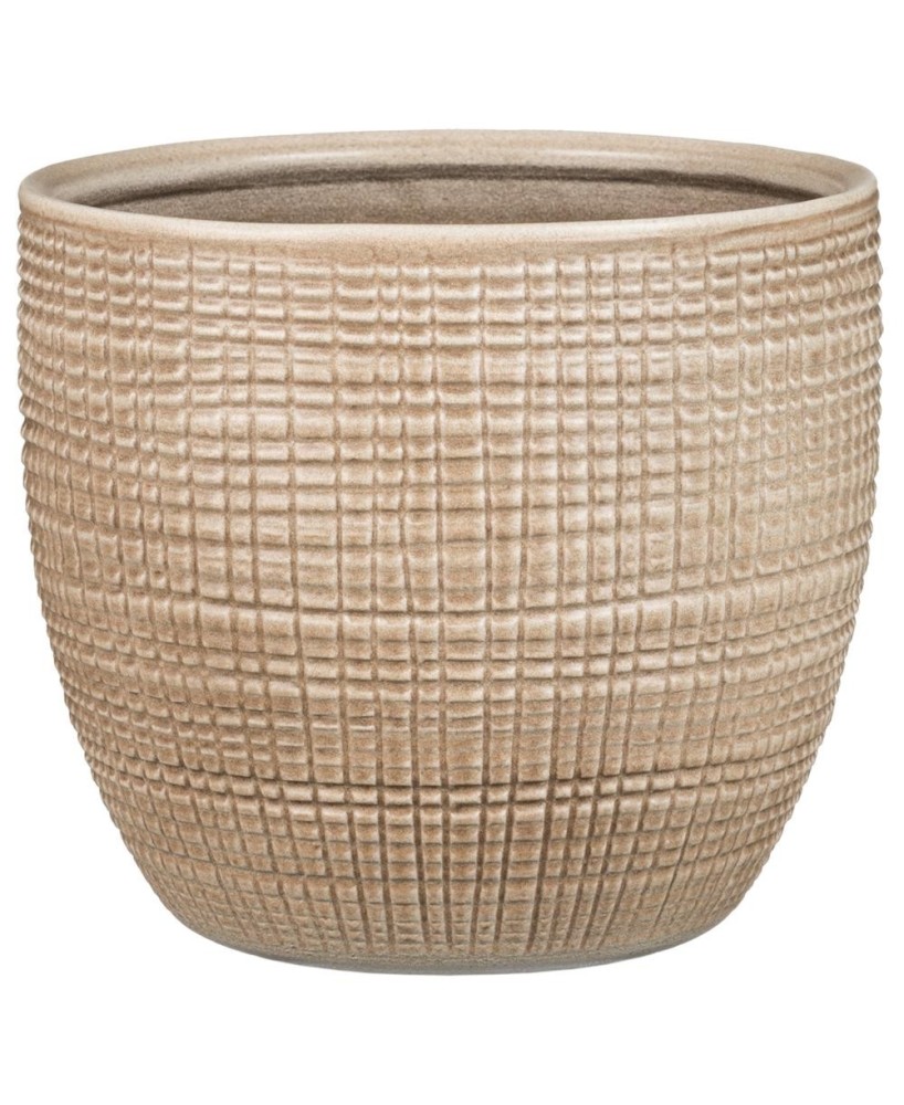 Maceta Cache Canela 14cm  Elegante cachepot de cerámica para interiores

