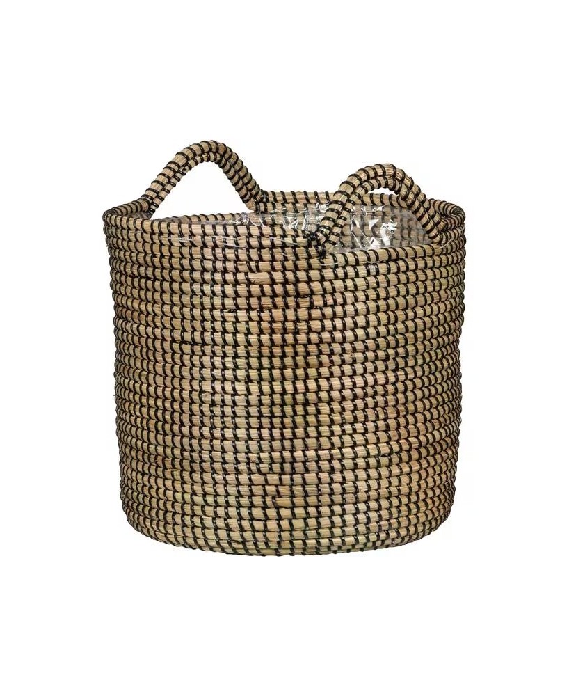 Cesta Negra 514 22CM  Cesta Decorativa Moderna y Resistente para Hogar y Jardín | Endanea Garden


