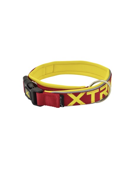 Collar X-TRM Neon Flash Rojo 20mmx35-45cm | Collar Reflectante para Perros Medianos