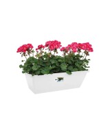 Jardinera Barcelona Blanco 40 cm | Elegante y Resistente | Ideal para Interiores y Exteriores | Endanea Garden