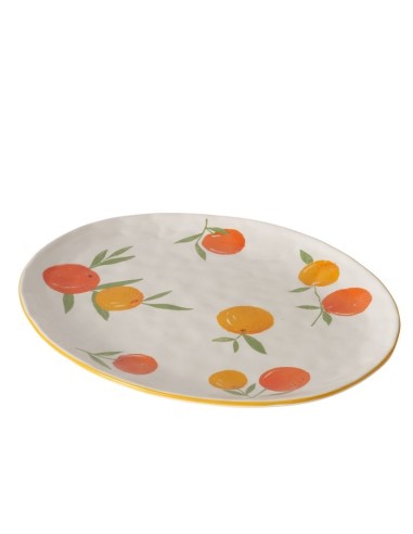 PLATO MOTIVO FRUTAS  OVAL W32CM