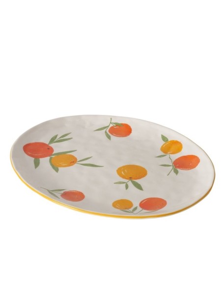 PLATO MOTIVO FRUTAS  OVAL W32CM