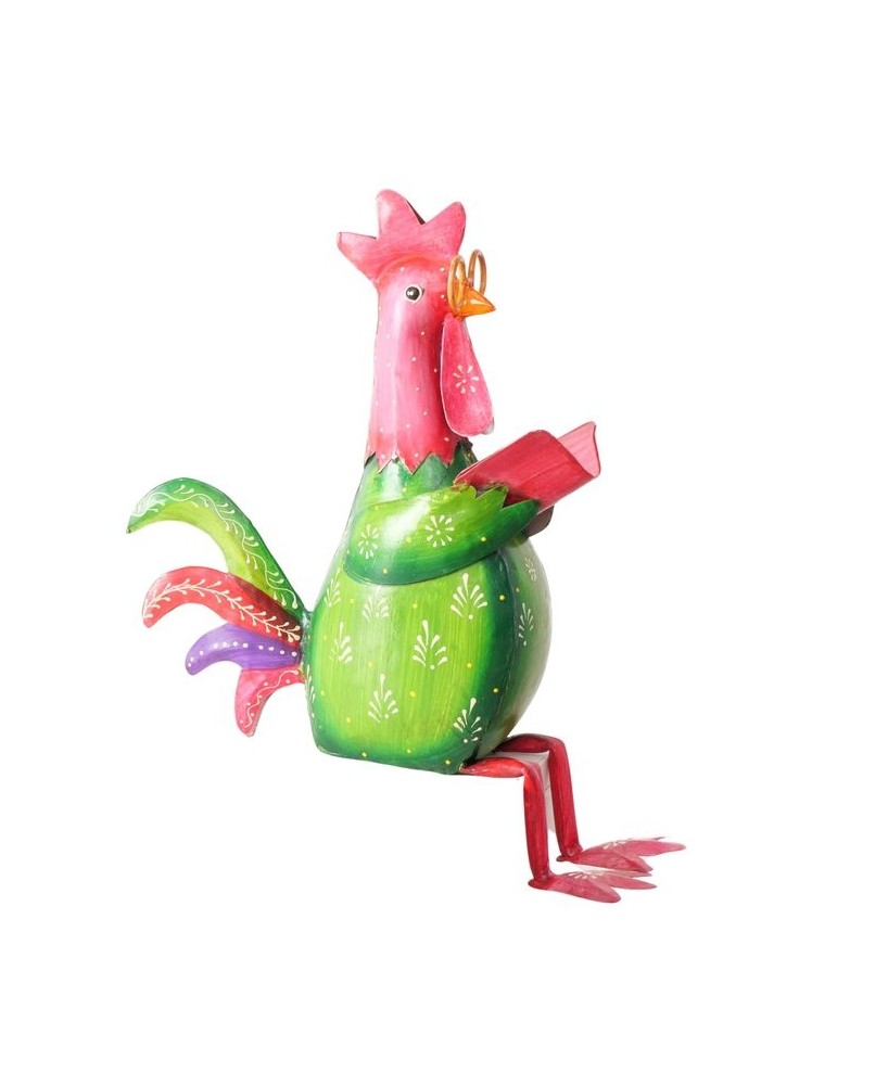 GALLINA SENTADA ROJA H45CM