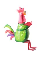 GALLINA SENTADA ROJA H45CM