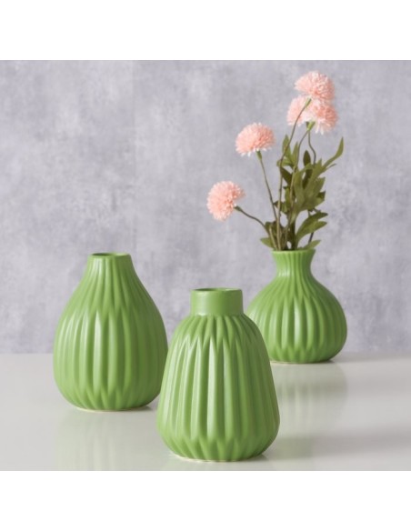 JARRON ESKO H11CM PORCELANA VERDE
