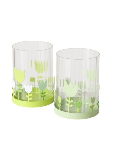 WINDLIGHT BLOMMA REDONDO HIERRO  H14CM