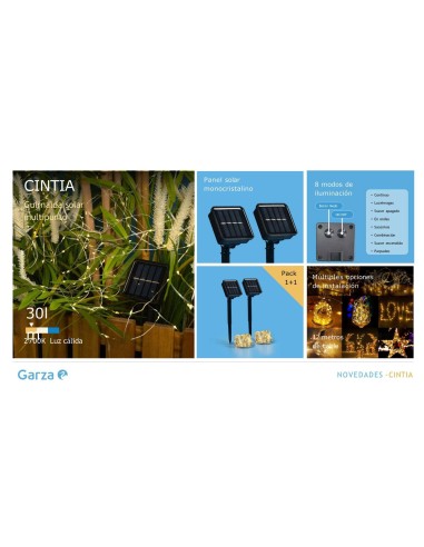 GZ LED GUIRNALDA SOLAR CINTIA 27K 1+1