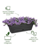 JARDINERA GB ALLIN 70CM NEGRO