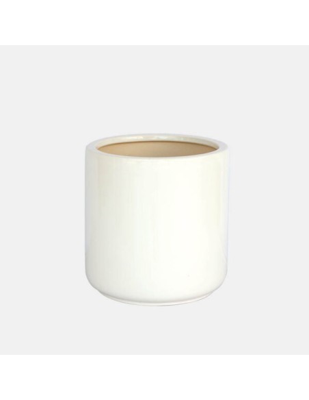 Maceta Frost Blanco 23x23x23 cm | Diseño Moderno y Duradero para Interior y Exterior

