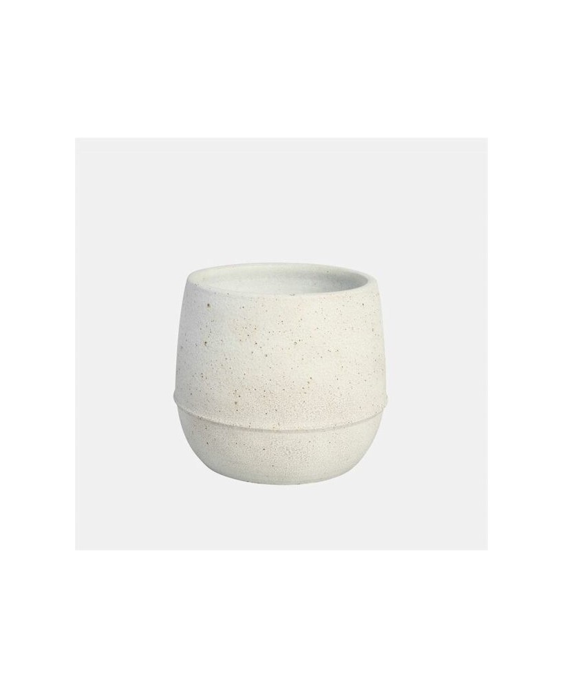 MACETA GORAL  24X21CM  BLACO