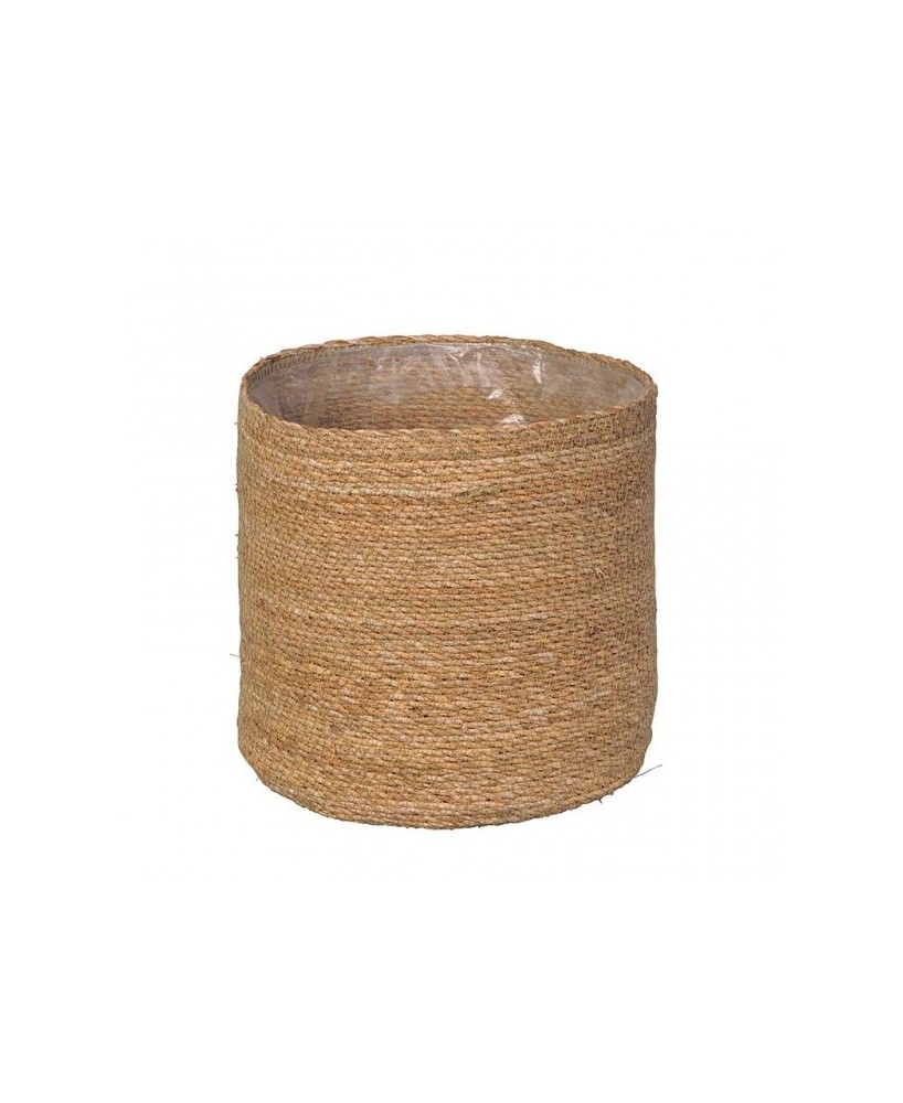 Maceta Basket Cilindro Gamo Plus Natural 34x32 cm Macetero Rústico y Ecológico