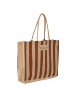 BOLSA DE COMPRAS BERGAMO MARRON JUTE L48XH38XW10.5CM