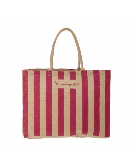 BOLSA DE COMPRAS BERGAMO ROSA JUTE L49XH38X10.5CM