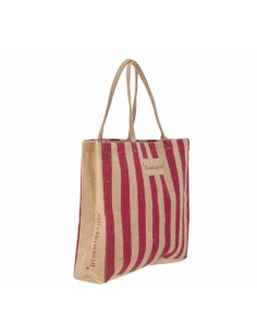 BOLSA DE COMPRAS BERGAMO ROSA JUTE L49XH38X10.5CM 2