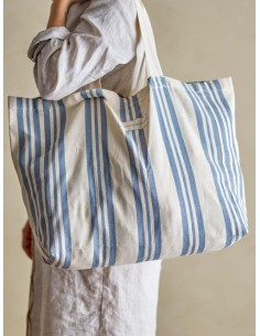 BOLSA DE COMPRAS TRINA AZUL ALGODON L47XH410XW16CM 2