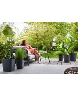 Maceta AC Round 30 cm Charcoal Grey | Diseño Moderno y Resistente para Interiores y Exteriores | Endanea Garden