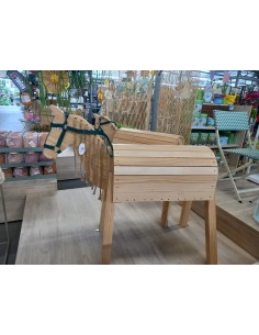 CABALLO DE MADERA DE JARDIN