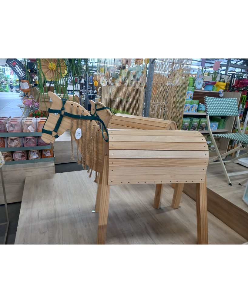 CABALLO DE MADERA DE JARDIN