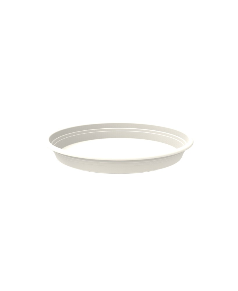 Plato Redondo 32cm Blanco  Ideal para Macetas Medianas | Endanea Garden

