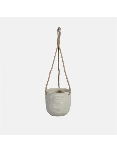 Maceta Colgante Pita Blanco 15x14 cm  Diseño Moderno en Cerámica para Interior y Exterior

