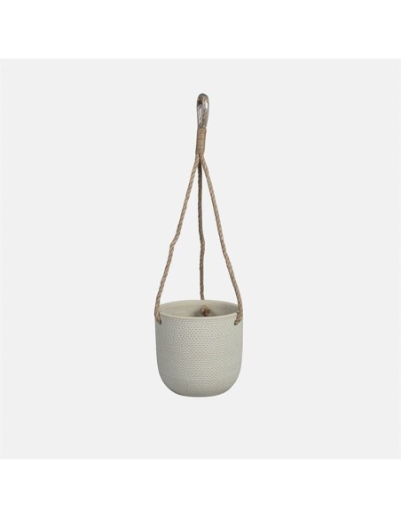 Maceta Colgante Pita Blanco 15x14 cm  Diseño Moderno en Cerámica para Interior y Exterior

