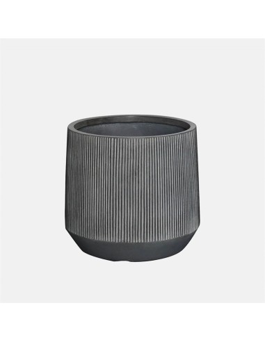 Maceta Sain Gris 32x33 cm  Fibra Ligera y Resistente para Interior y Exterior

