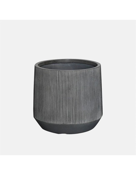Maceta Sain Gris 32x33 cm  Fibra Ligera y Resistente para Interior y Exterior

