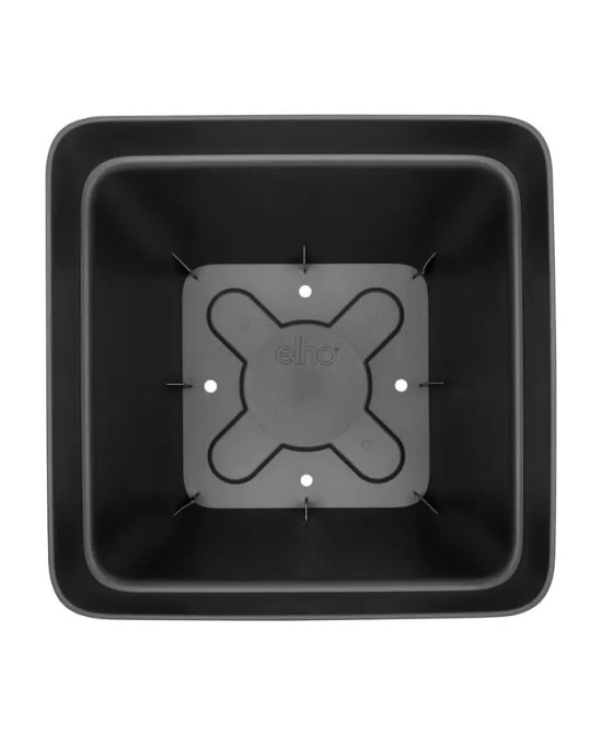 Maceta Vibia Campana Cuadrada 37 cm Antracita | Diseño Moderno y Funcional para Jardines e Interiores