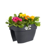 VIBIA Campana Flower Bridge 40cm Antracita | Elegante Maceta para Jardín y Terraza | Endanea Garden