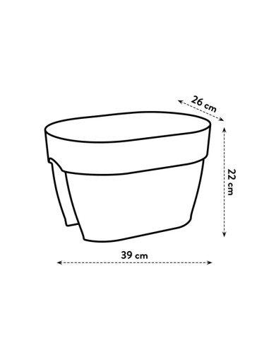 VIBIA Campana Flower Bridge 40cm Antracita | Elegante Maceta para Jardín y Terraza | Endanea Garden