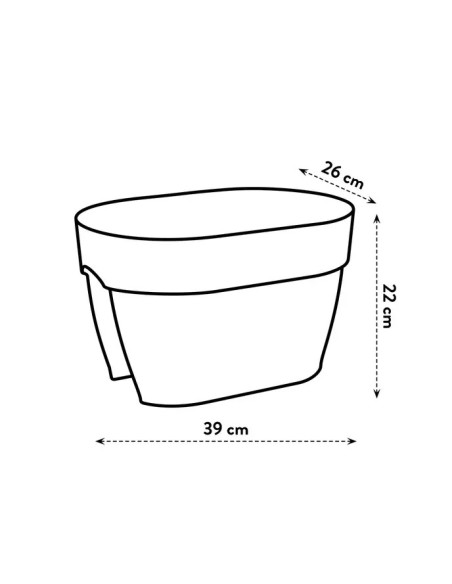VIBIA Campana Flower Bridge 40cm Antracita | Elegante Maceta para Jardín y Terraza | Endanea Garden